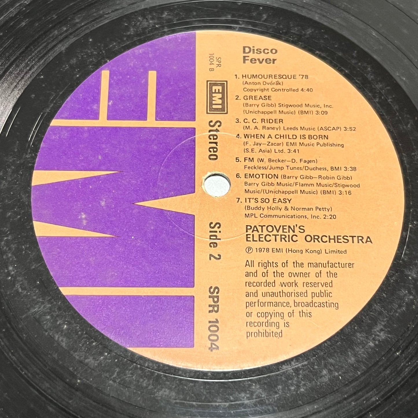 Patoven's Electric Orchestra - Disco Fever - Five Flags Records