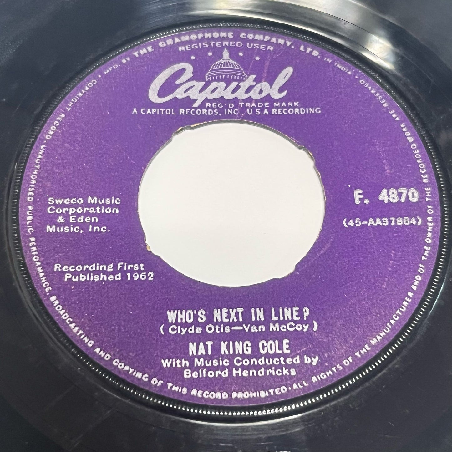 Nat King Cole - Dear Lonely Hearts / Who's Next In Line - Five Flags Records