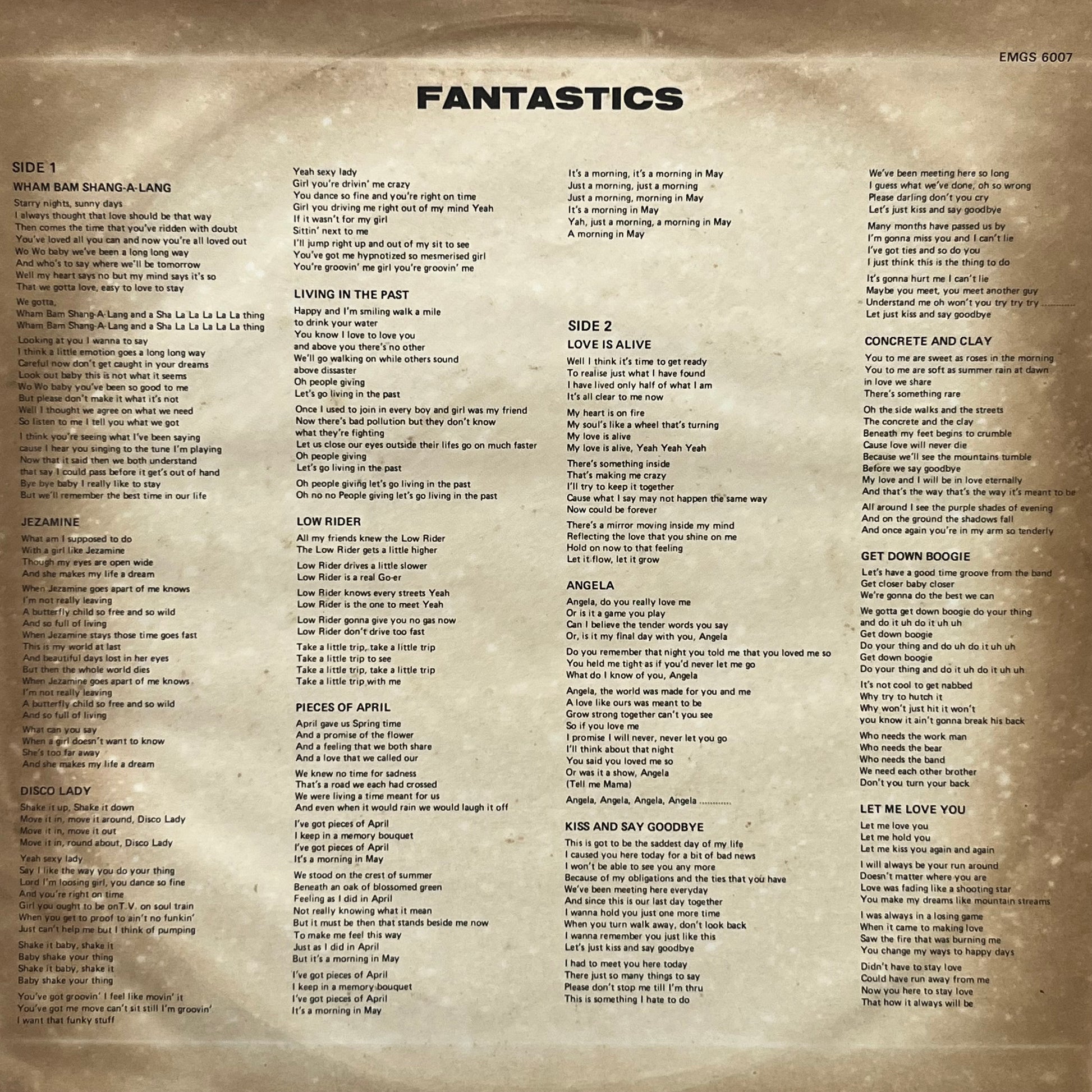 Fantastics - Five Flags Records