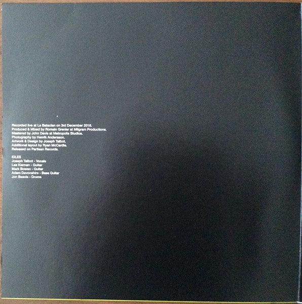 Idles : A Beautiful Thing: Idles Live At Le Bataclan (2xLP, Album, Ltd, Gre)