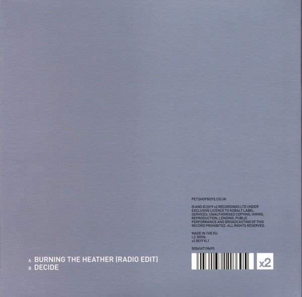 Pet Shop Boys : Burning The Heather (7", Single)