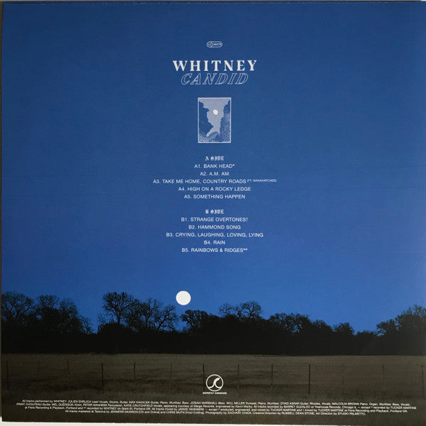 Whitney (8) : Candid (LP, Album, Ltd, Cle)