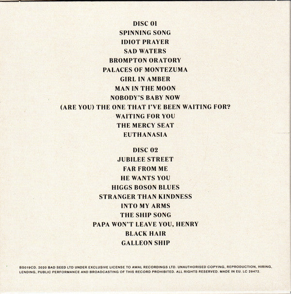 Nick Cave : Idiot Prayer (Nick Cave Alone At Alexandra Palace) (2xCD, Album)