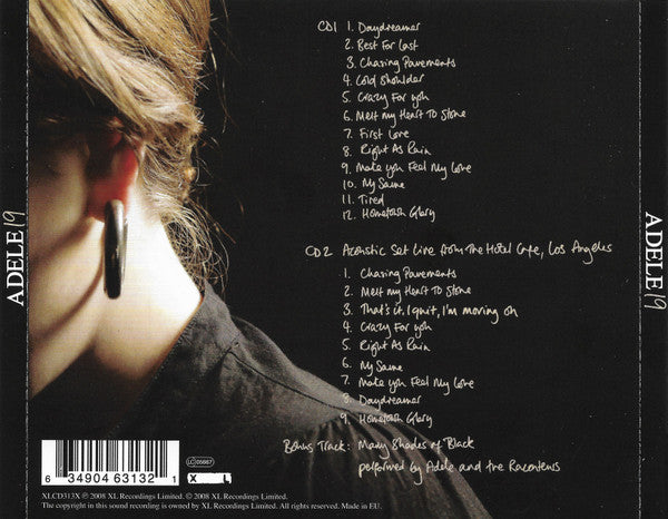 Adele (3) : 19 (CD, Album, RE + CD, Enh + Exp)