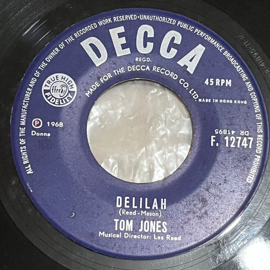 Tom Jones : Delilah (7", Single)