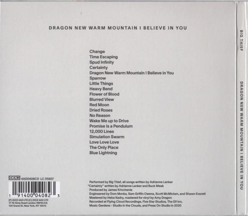 Big Thief : Dragon New Warm Mountain I Believe In You (CD, Album)