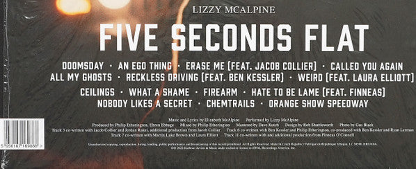 Lizzy McAlpine : Five Seconds Flat (LP, Album)