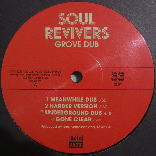 Soul Revivers : Grove Dub (LP, Album)