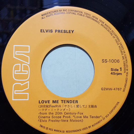 Elvis Presley : Love Me Tender (7", Single, RE, RVC)