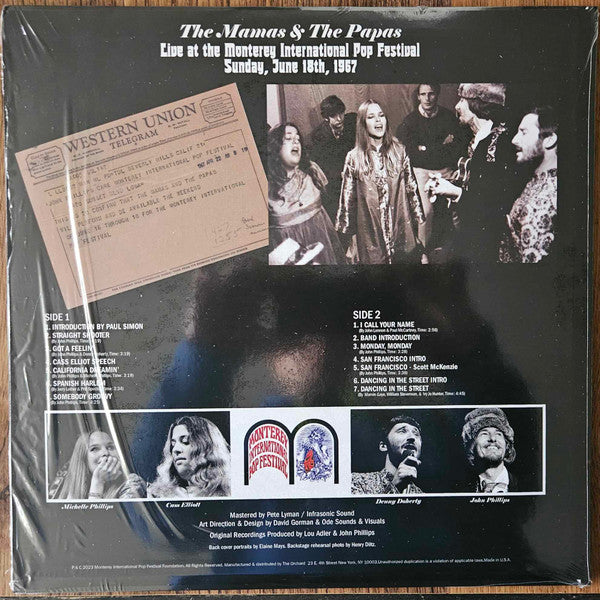 The Mamas & The Papas : California Dreamin' (Live At The Monterey International Pop Festival) (LP, RSD, Ltd, Gol)