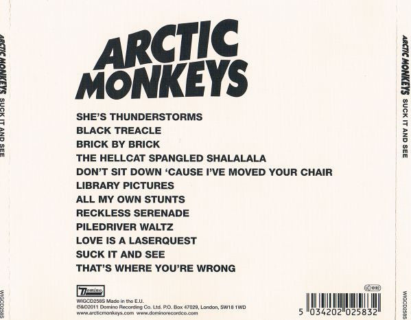 Arctic Monkeys : Suck It And See (CD, Album, Jew)