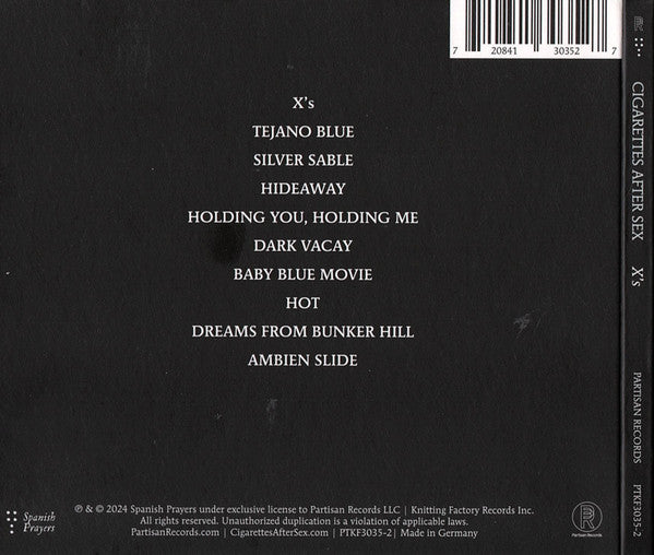 Cigarettes After Sex : X's (CD, Album, Dig)
