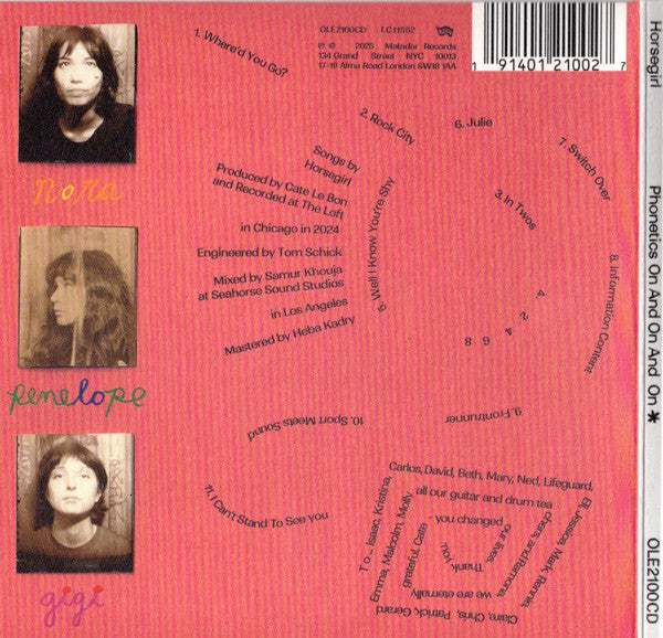 Horsegirl (2) : Phonetics On And On (CD, Album)