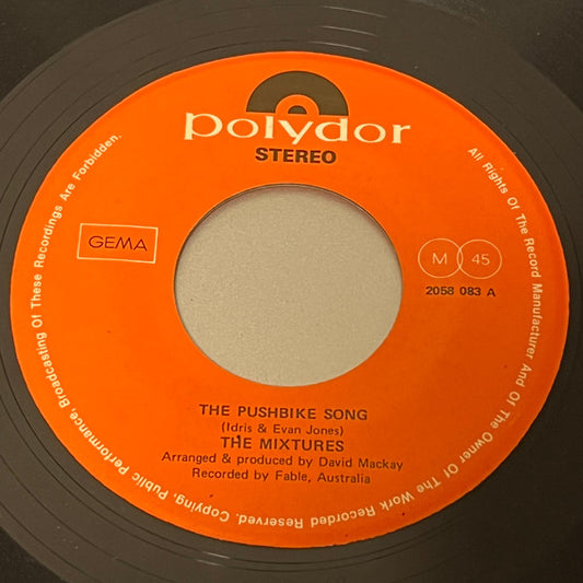 The Mixtures : The Pushbike Song / Who Loves Ya? (7", Single, Mono)
