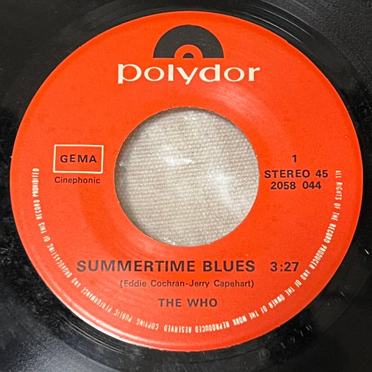 The Who : Summertime Blues (7", Single, Mono)