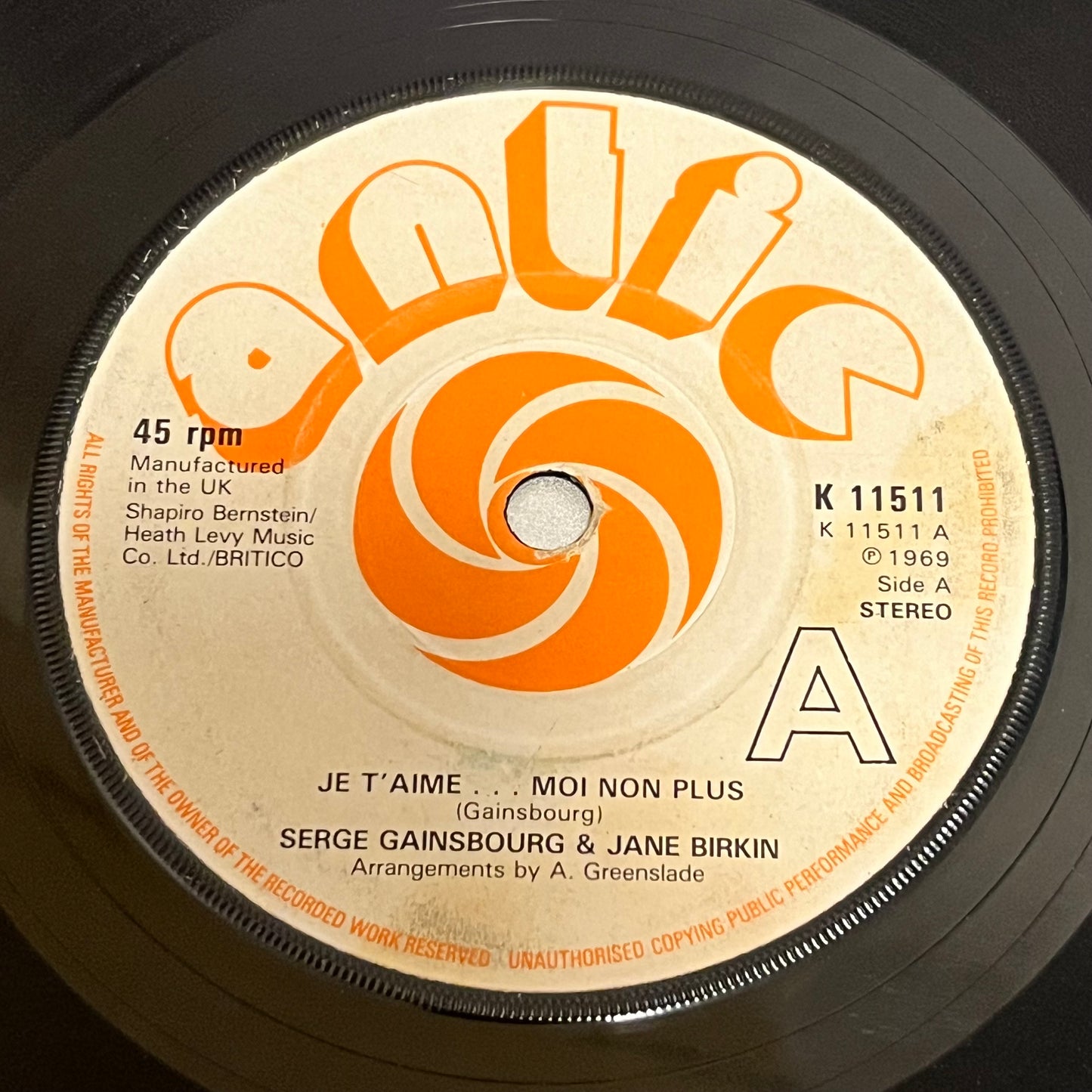 Serge Gainsbourg, Jane Birkin - Je T' Aime, Moi Mon Plus / Jane B.