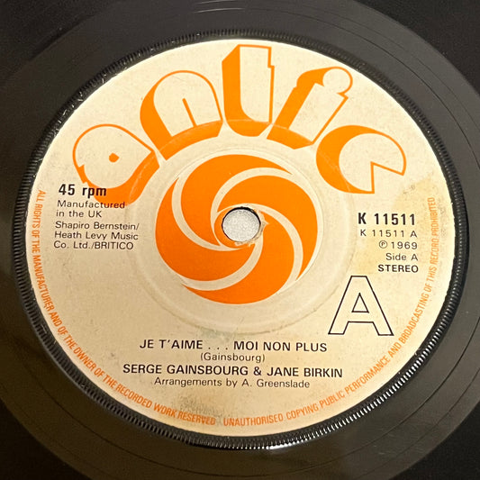 Serge Gainsbourg, Jane Birkin - Je T' Aime, Moi Mon Plus / Jane B.