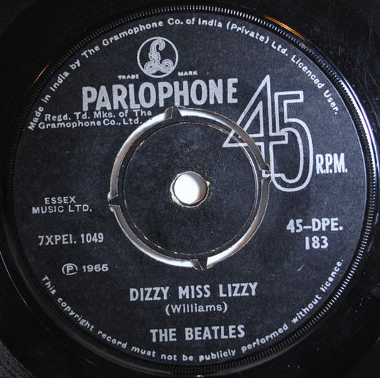 The Beatles : Dizzy Miss Lizzy (7", Single)