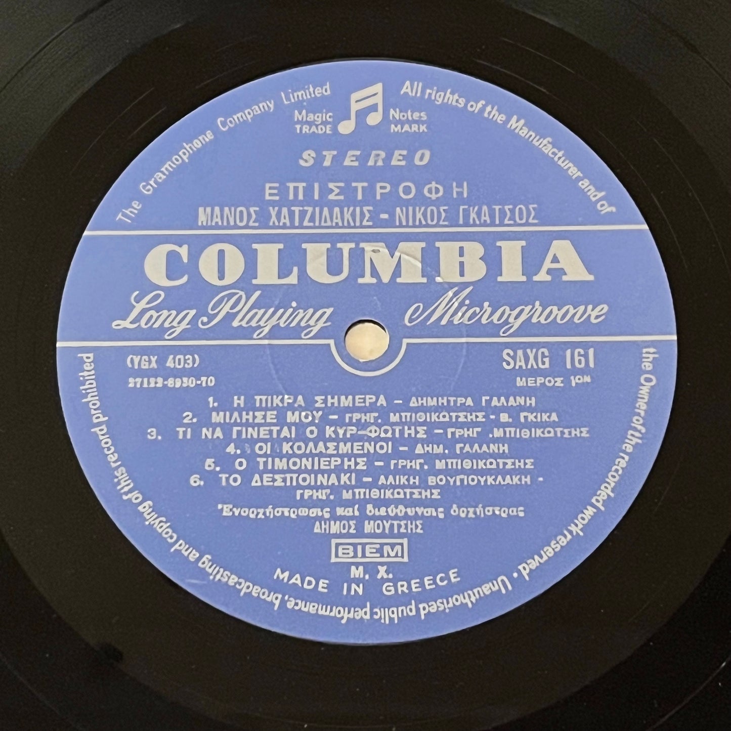 Manos Hadjidakis, Nikolaos Gatsos - Επιστροφή