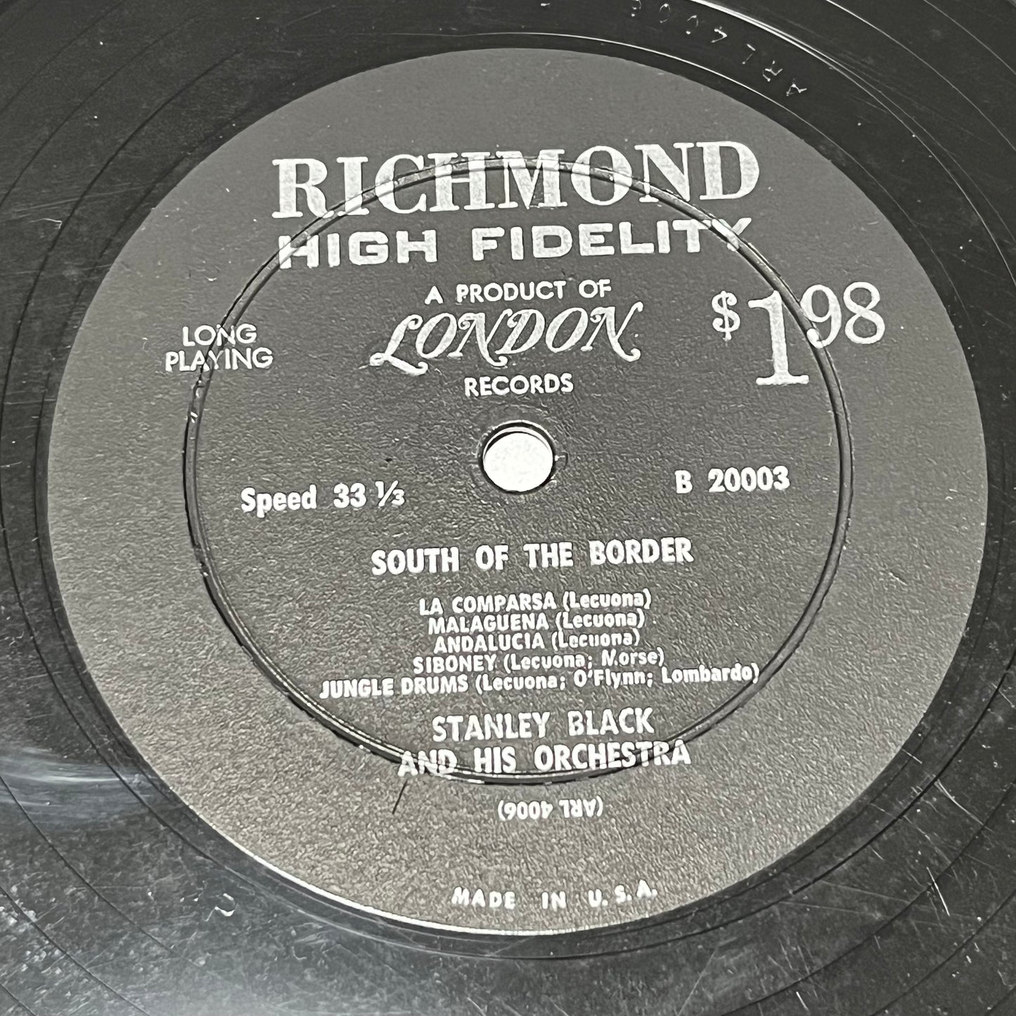 Stanley Black And His Orchestra - South Of The Border - Five Flags Records