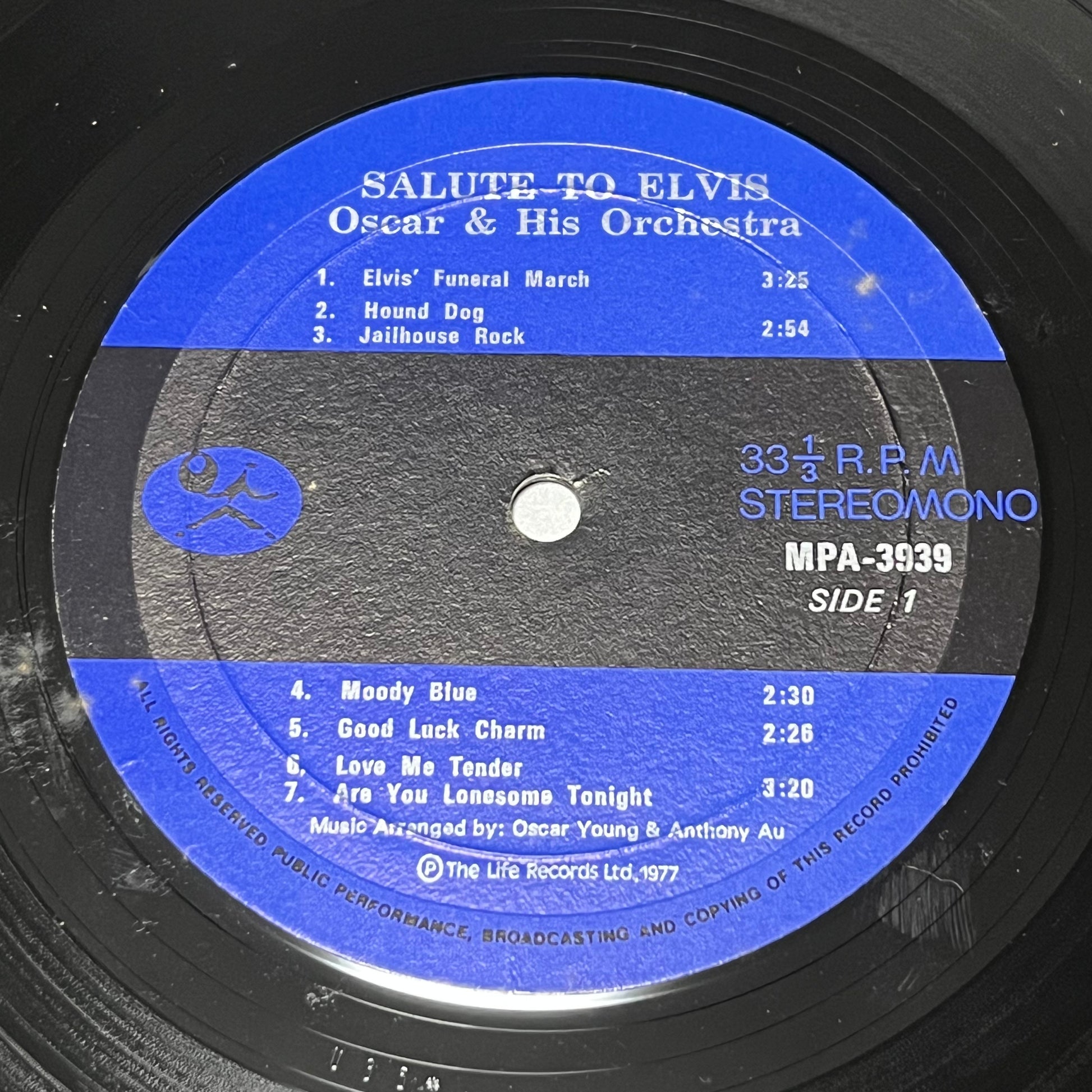Oscar Young And His Orchestra - Salute To Elvis - Five Flags Records