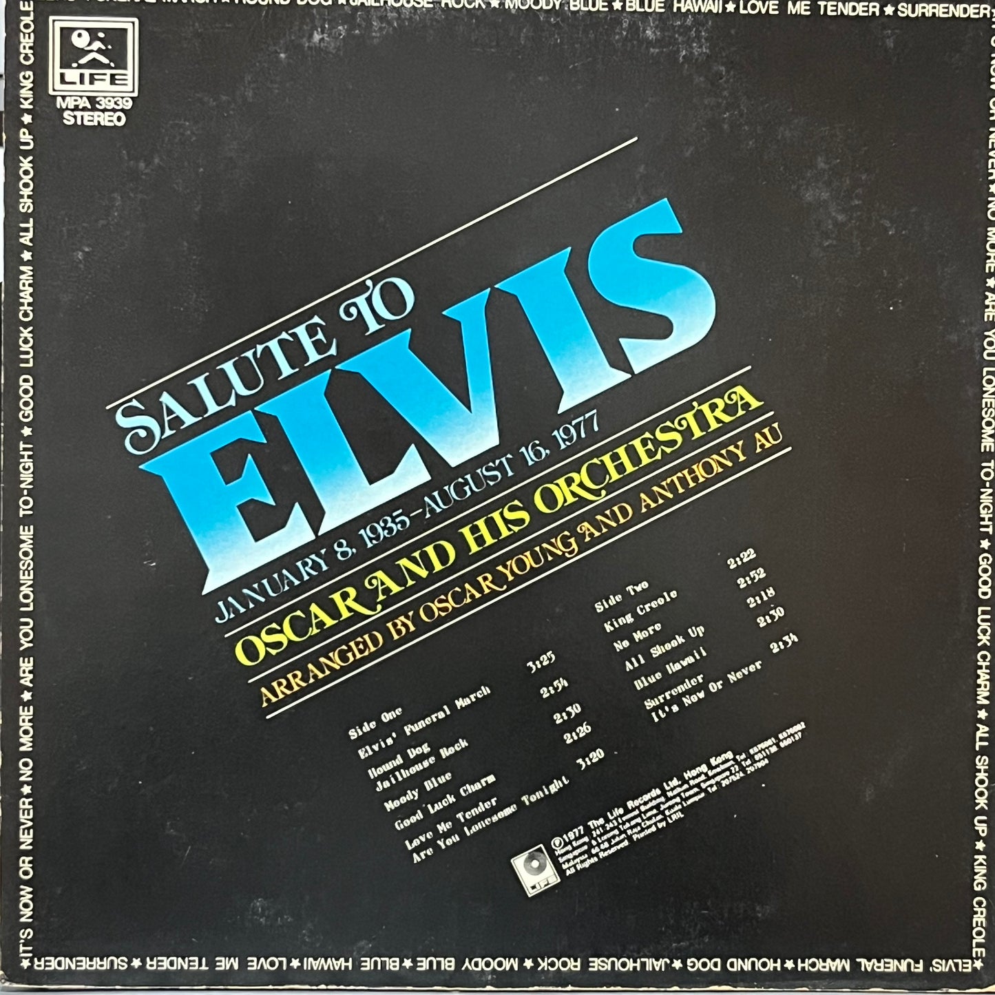 Oscar Young And His Orchestra - Salute To Elvis - Five Flags Records