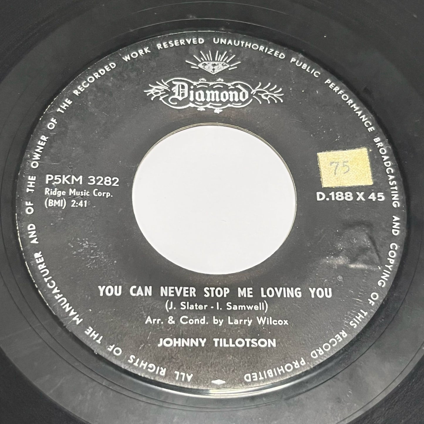 Johnny Tillotson - You Can Never Stop Me Loving You / Judy, Judy, Judy - Five Flags Records