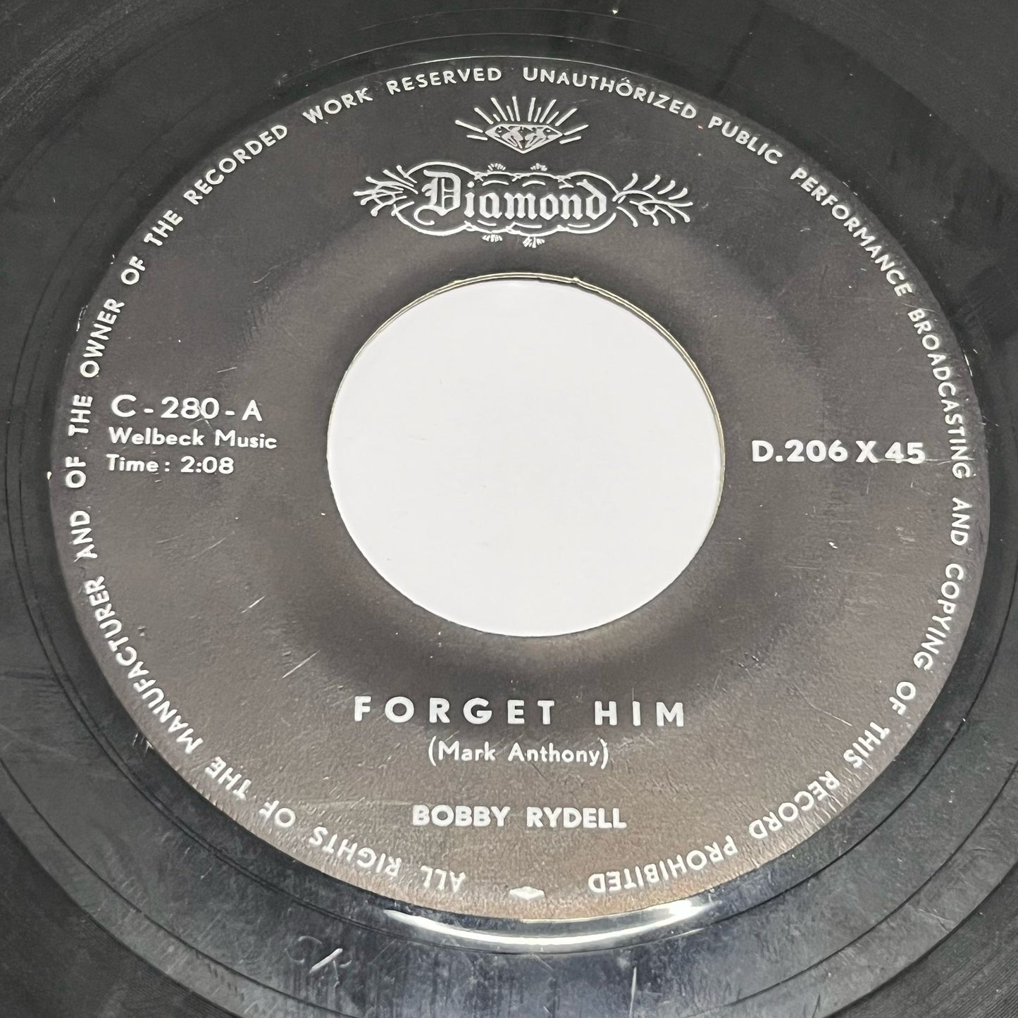Bobby Rydell - Forget Him / Love, Love Go Away - Five Flags Records