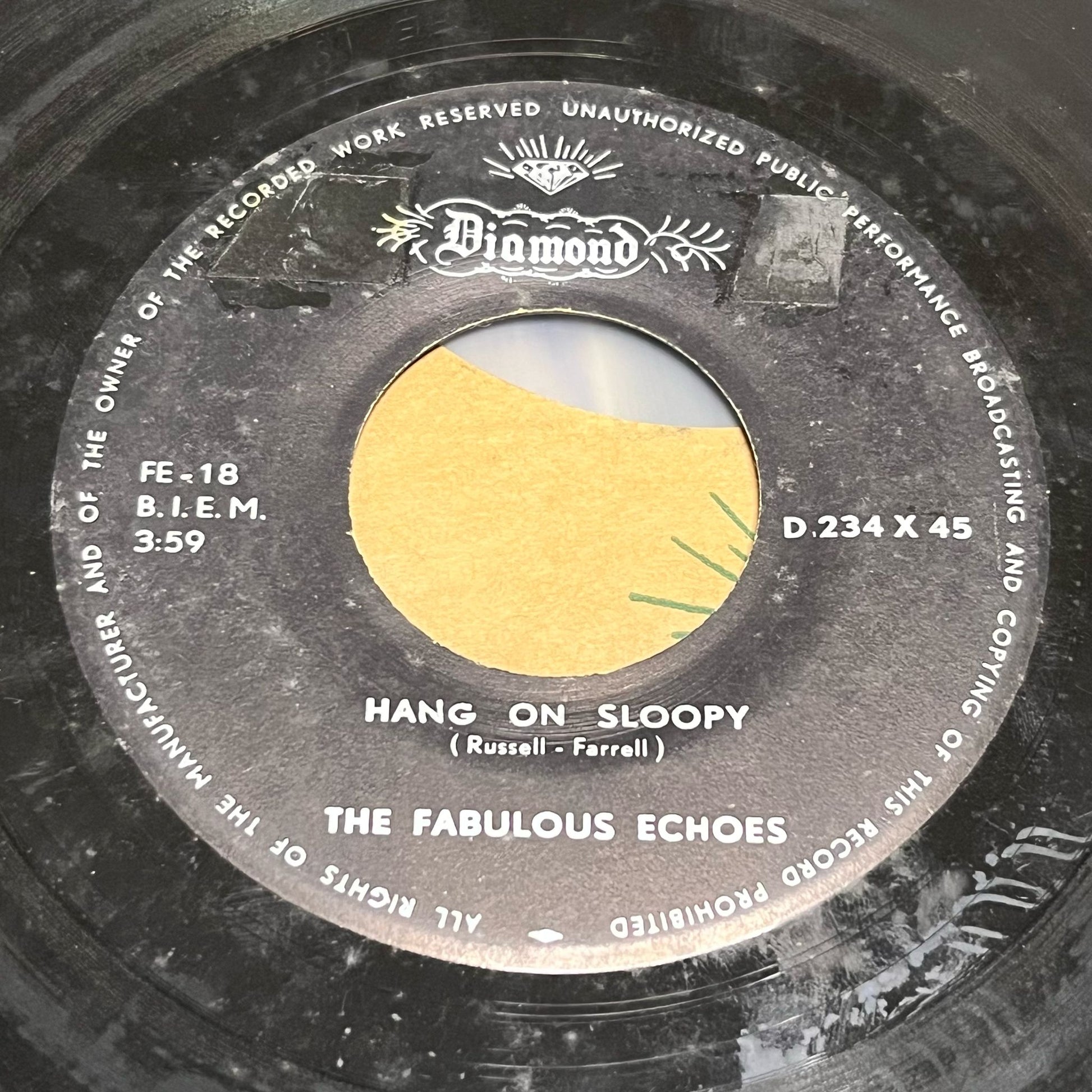 The Fabulous Echoes - You've Lost That Lovin' Feeling / Hang On Sloopy - Five Flags Records