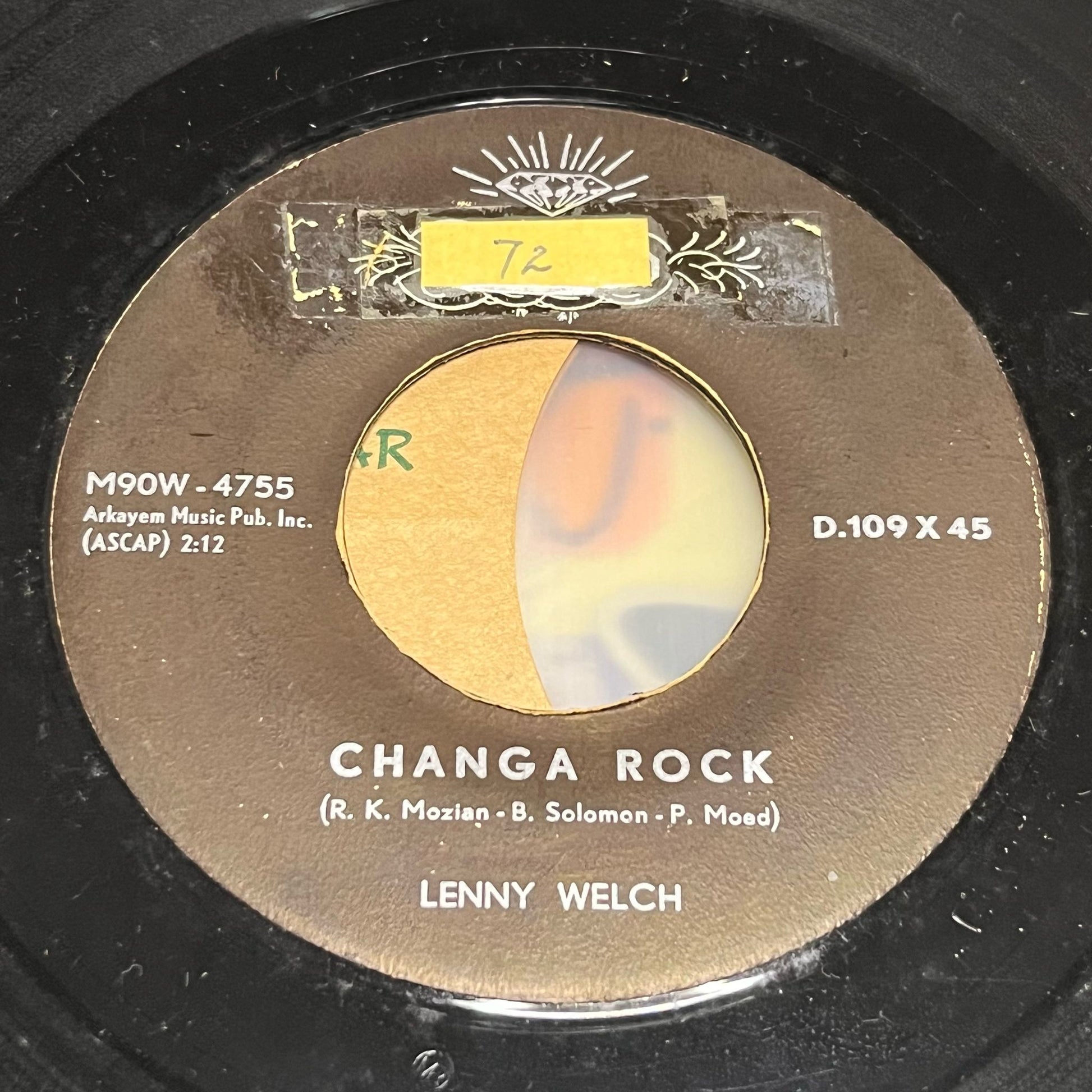 Lenny Welch - Changa Rock / Boogie Cha Cha - Five Flags Records