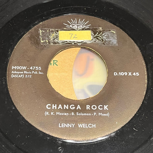 Lenny Welch - Changa Rock / Boogie Cha Cha - Five Flags Records