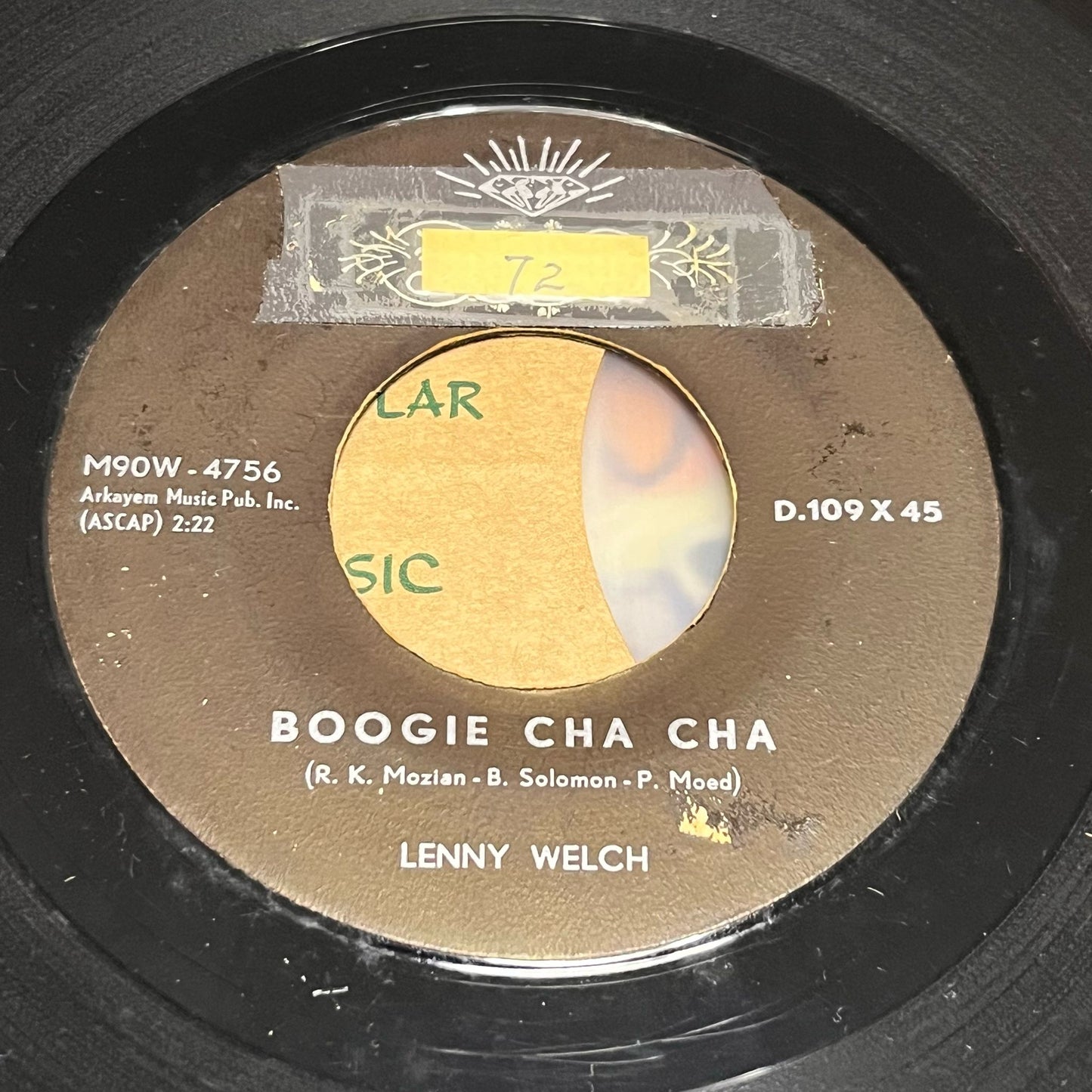 Lenny Welch - Changa Rock / Boogie Cha Cha - Five Flags Records
