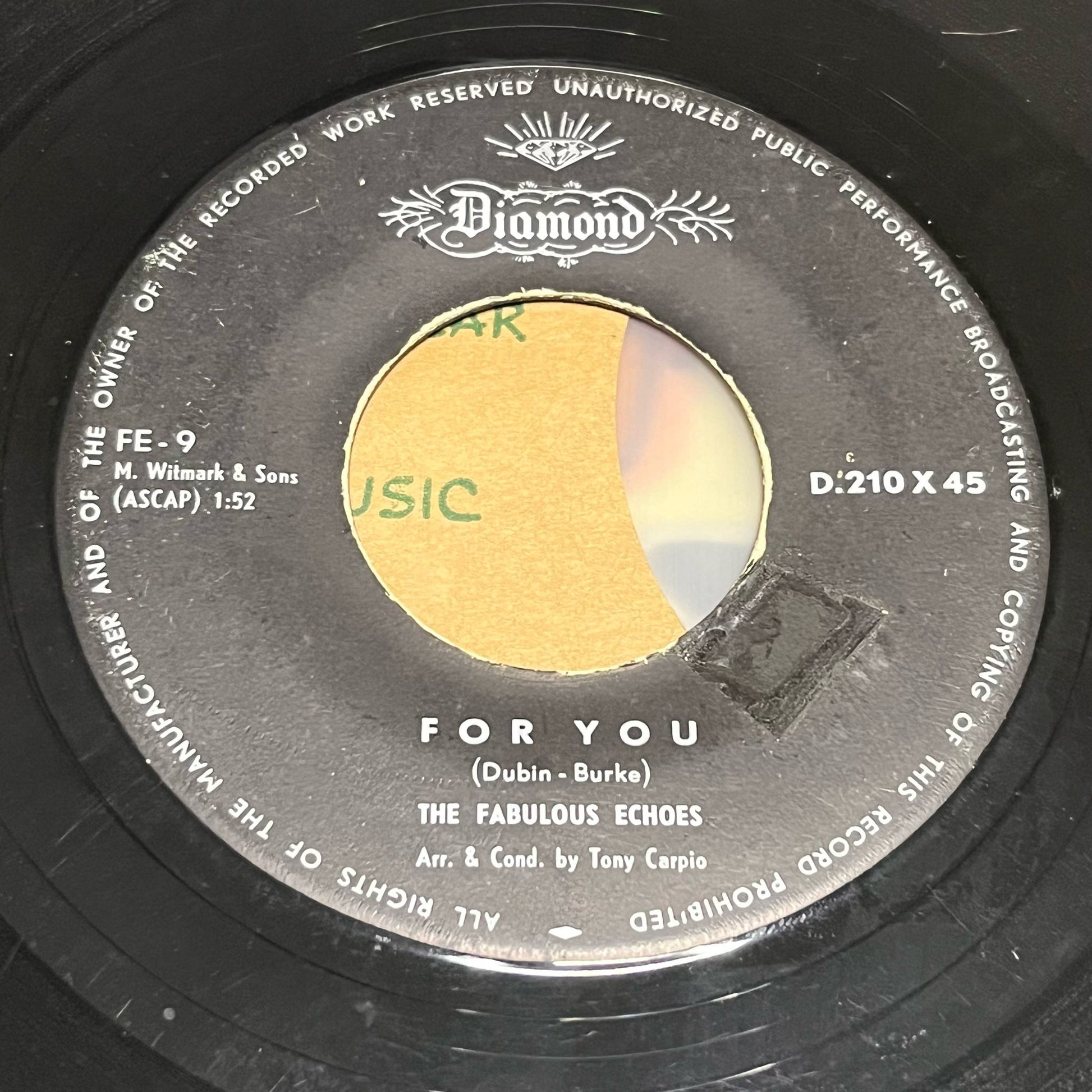 The Fabulous Echoes - Wait N' See / For You - Five Flags Records
