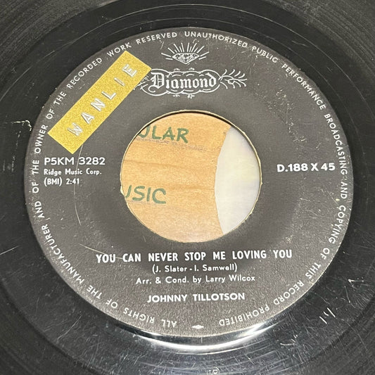 Johnny Tillotson - You Can Never Stop Me Loving You / Judy, Judy, Judy - Five Flags Records