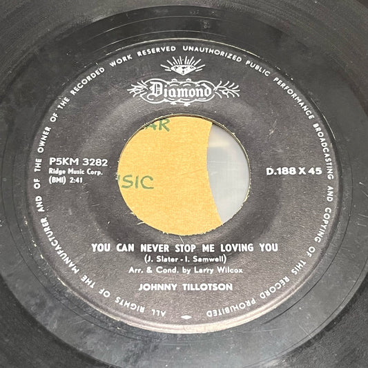 Johnny Tillotson - You Can Never Stop Me Loving You / Judy, Judy, Judy - Five Flags Records