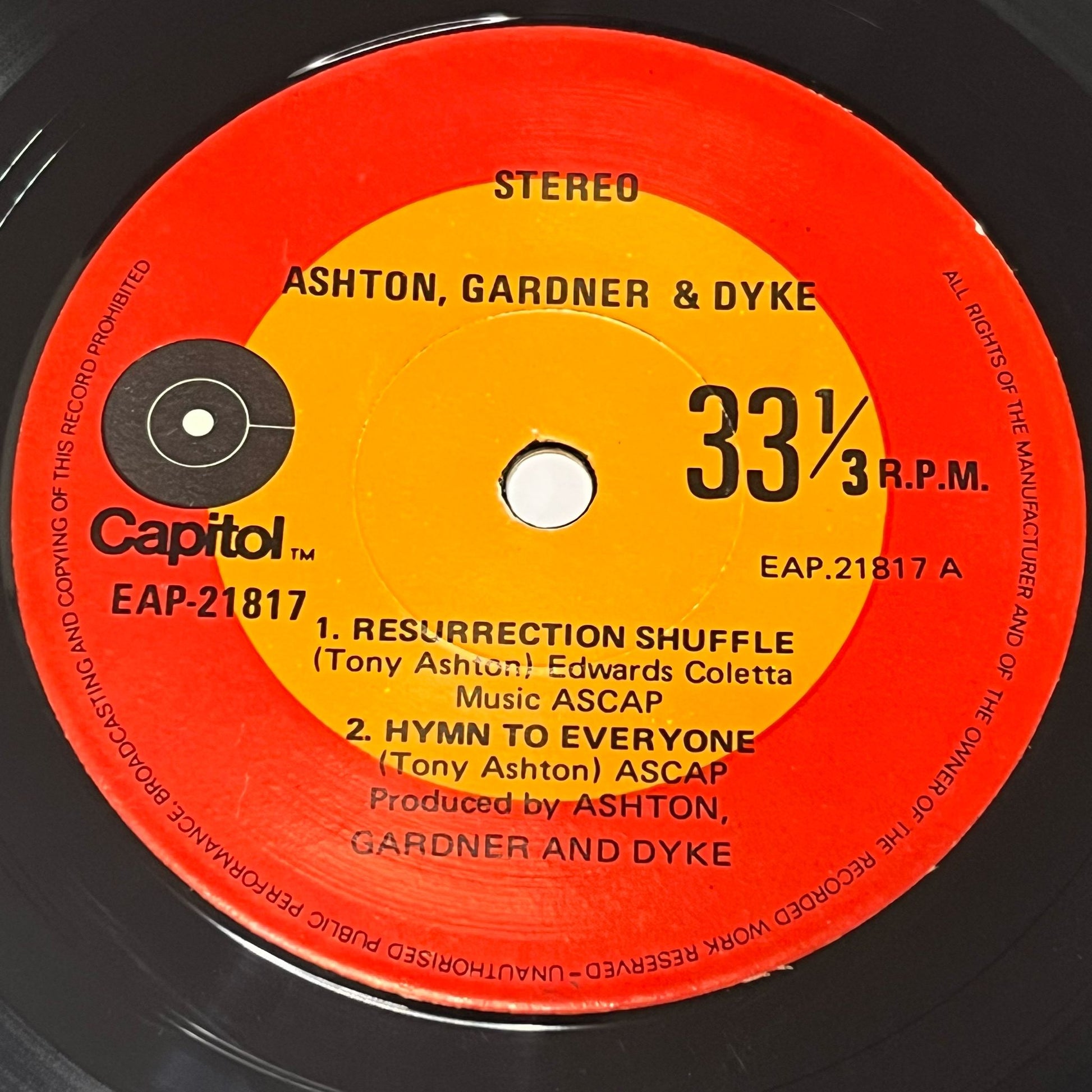 Ashton, Gardner & Dyke - Five Flags Records