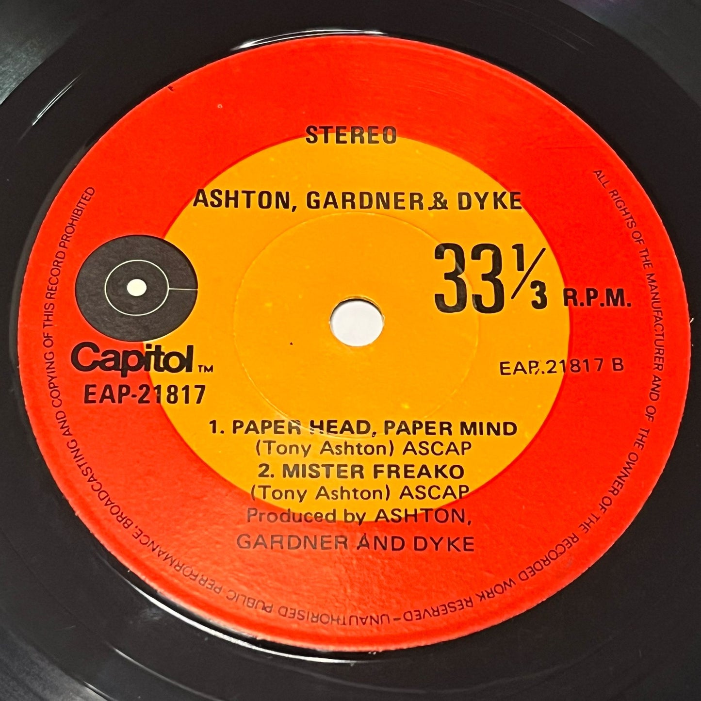 Ashton, Gardner & Dyke - Five Flags Records