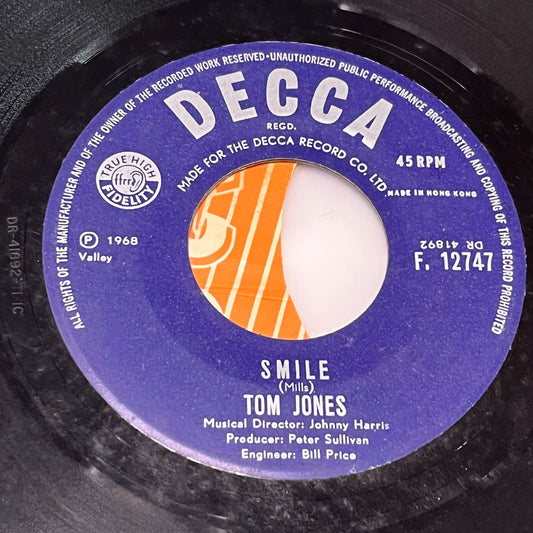 Tom Jones - Smile / Delilah - Five Flags Records