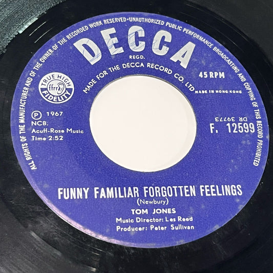 Tom Jones - Funny Familiar Forgotten Feelings / I'll Never Let You Go - Five Flags Records