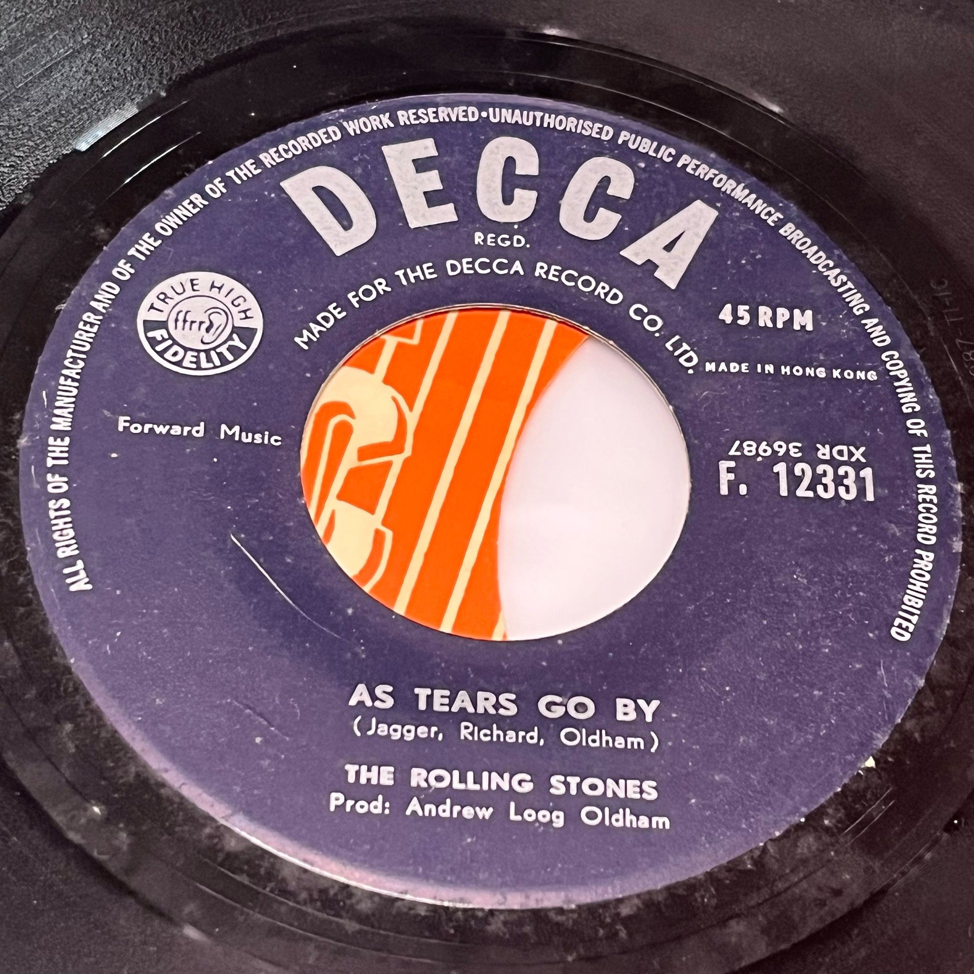 The Rolling Stones - As Tears Go By / 19th Nervous Breakdown - Five Flags Records
