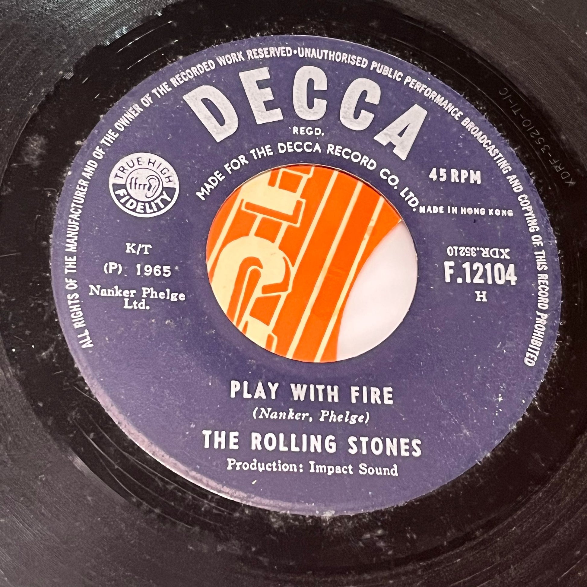 The Rolling Stones - The Last Time / Play With Fire - Five Flags Records