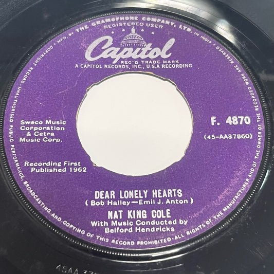 Nat King Cole - Dear Lonely Hearts / Who's Next In Line - Five Flags Records