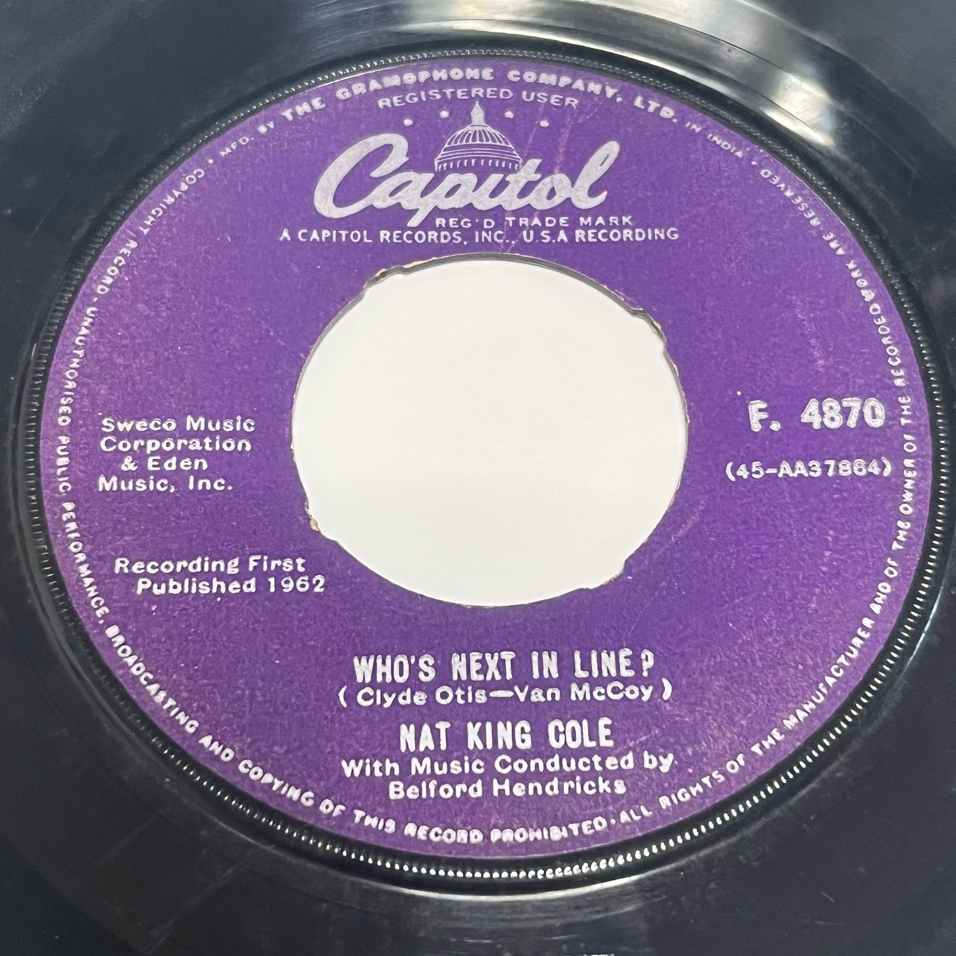 Nat King Cole - Dear Lonely Hearts / Who's Next In Line - Five Flags Records