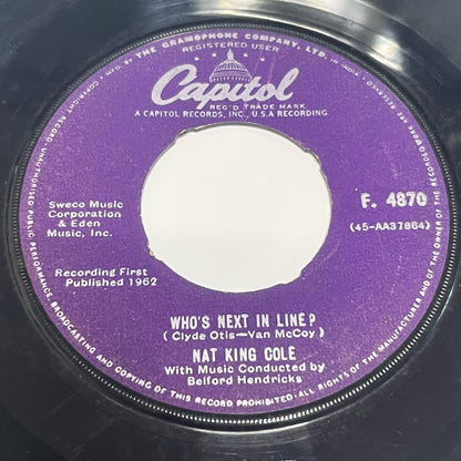 Nat King Cole - Dear Lonely Hearts / Who's Next In Line - Five Flags Records