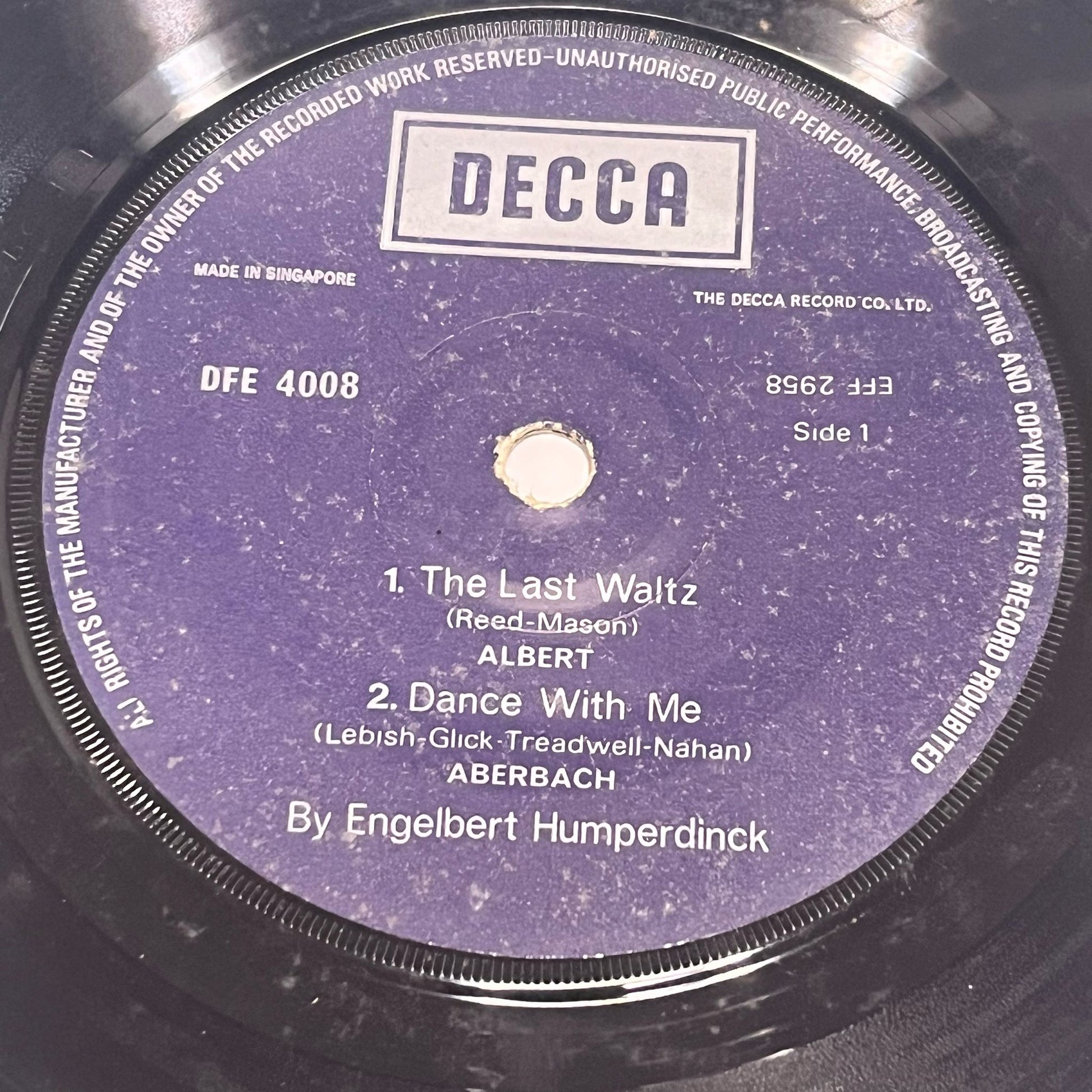 Engelbert Humperdinck - The Last Waltz - Five Flags Records