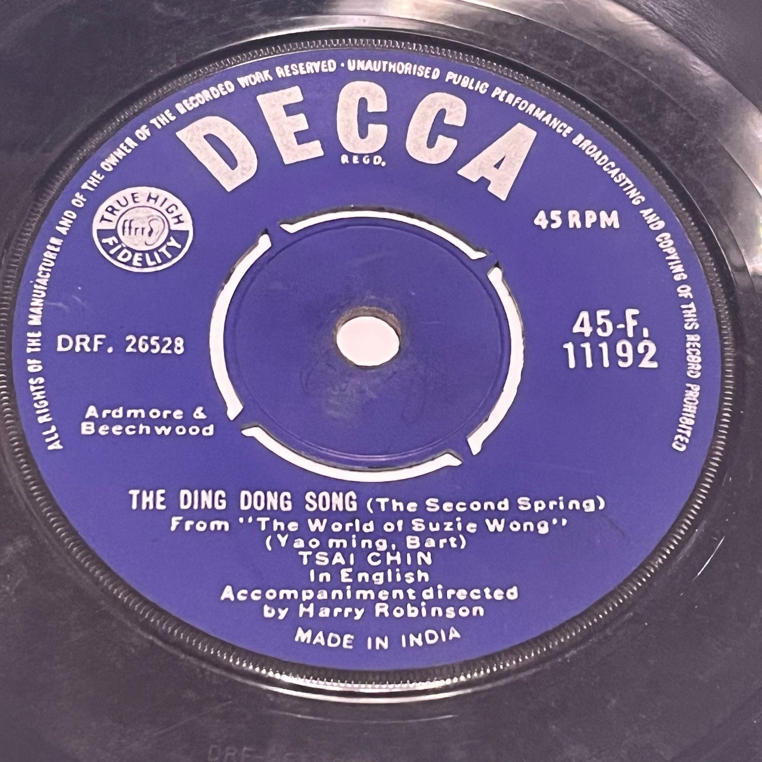 Tsai Chin - The Ding Dong Song / The Second Spring - Five Flags Records