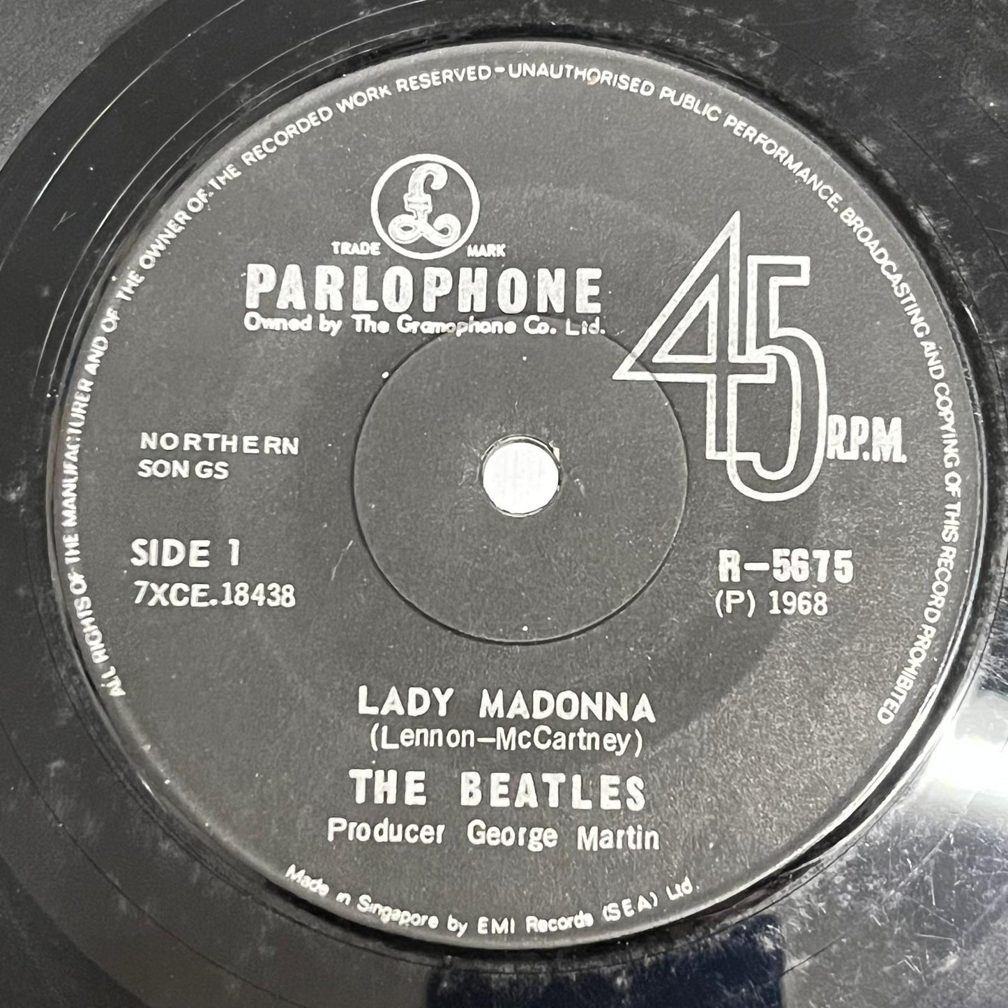 The Beatles - Lady Madonna / The Inner Light - Five Flags Records