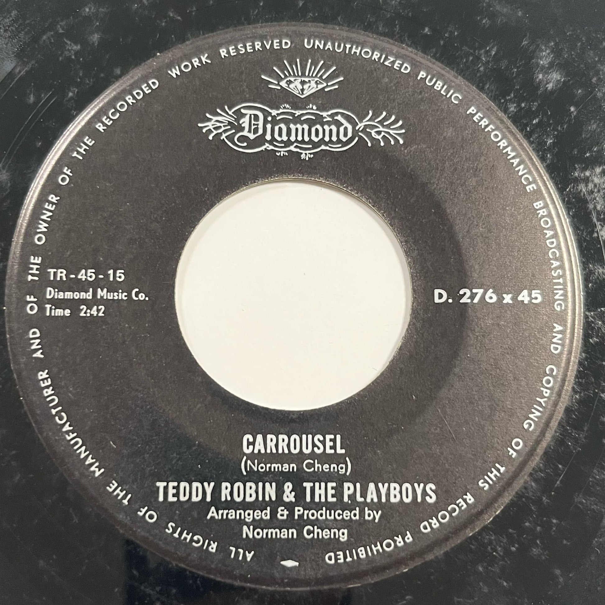 Teddy Robin & the Playboys - Carrousel / Young Beat - Five Flags Records
