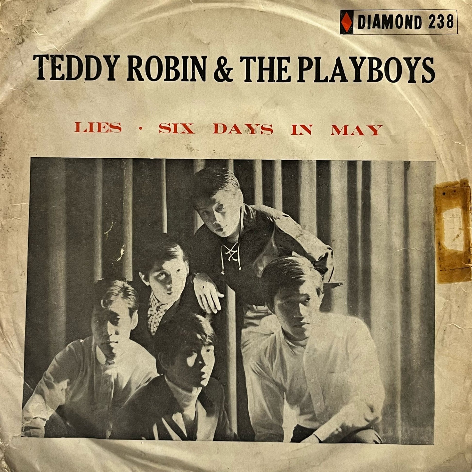 Teddy Robin & The Playboys - Lies / Six Days In May - Five Flags Records