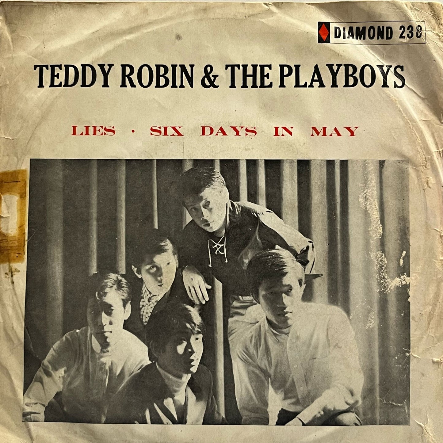 Teddy Robin & The Playboys - Lies / Six Days In May - Five Flags Records